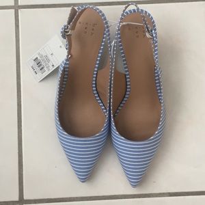 Striped heels NWT